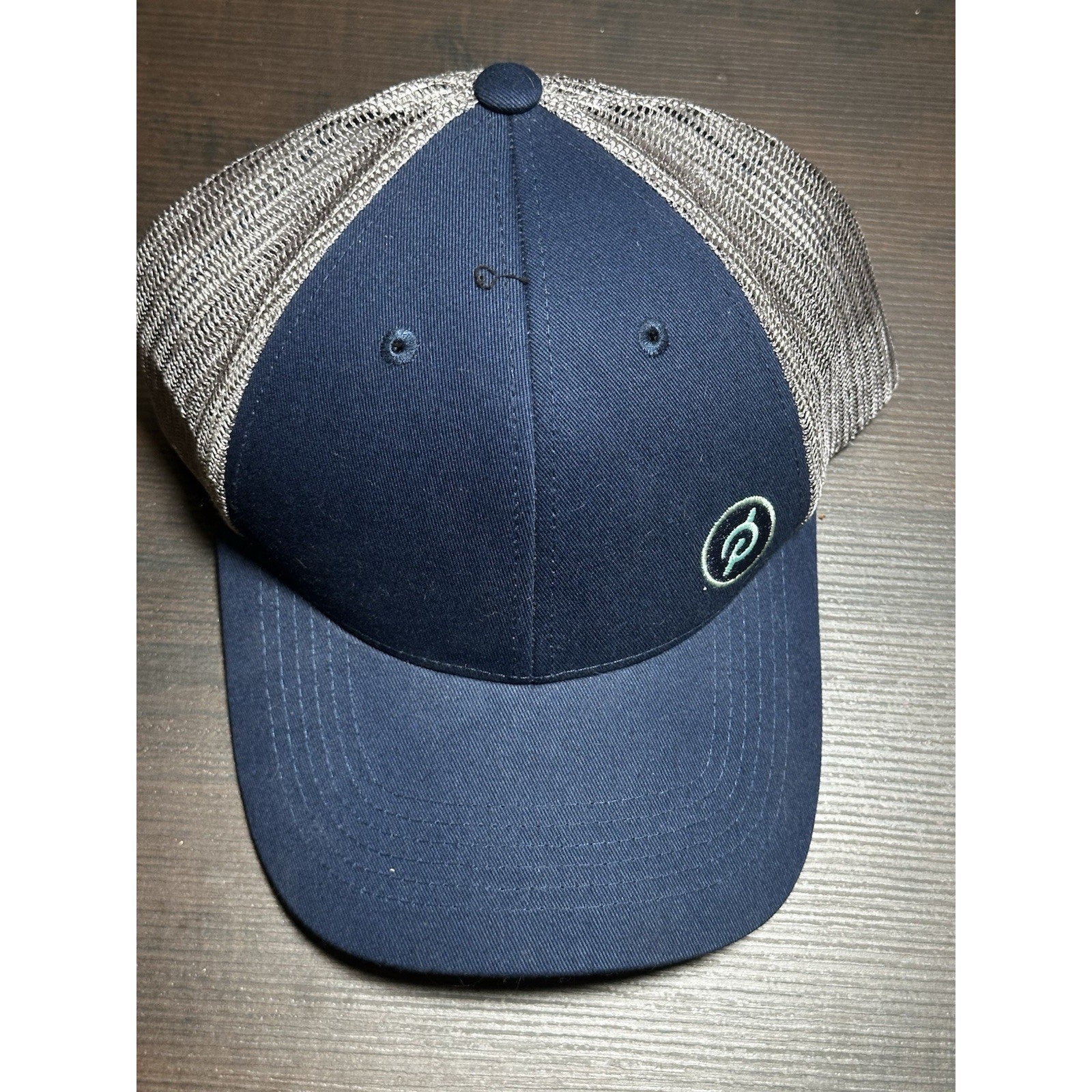 Peloton Logo Baseball Hat Cap Navy Blue Strapback Adjustable Mesh
